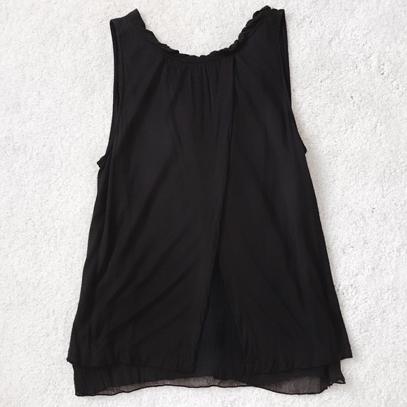 Anthropologie Black Embroidered Tank - Picture 3 of 6